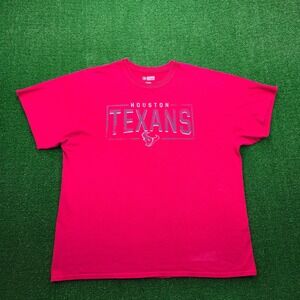 Houston Texans Tshirt Mens XL Red NFL Team Apparel Logo Graphic Football Tee